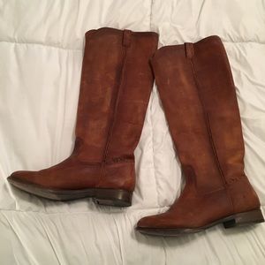 Frye Cara Tall Boot in Cognac